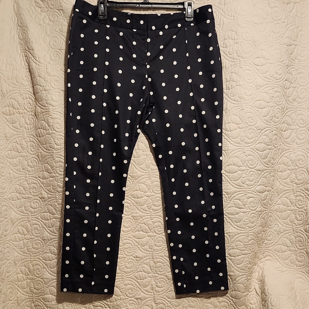 Worthington Black and White Polka Dot Pants